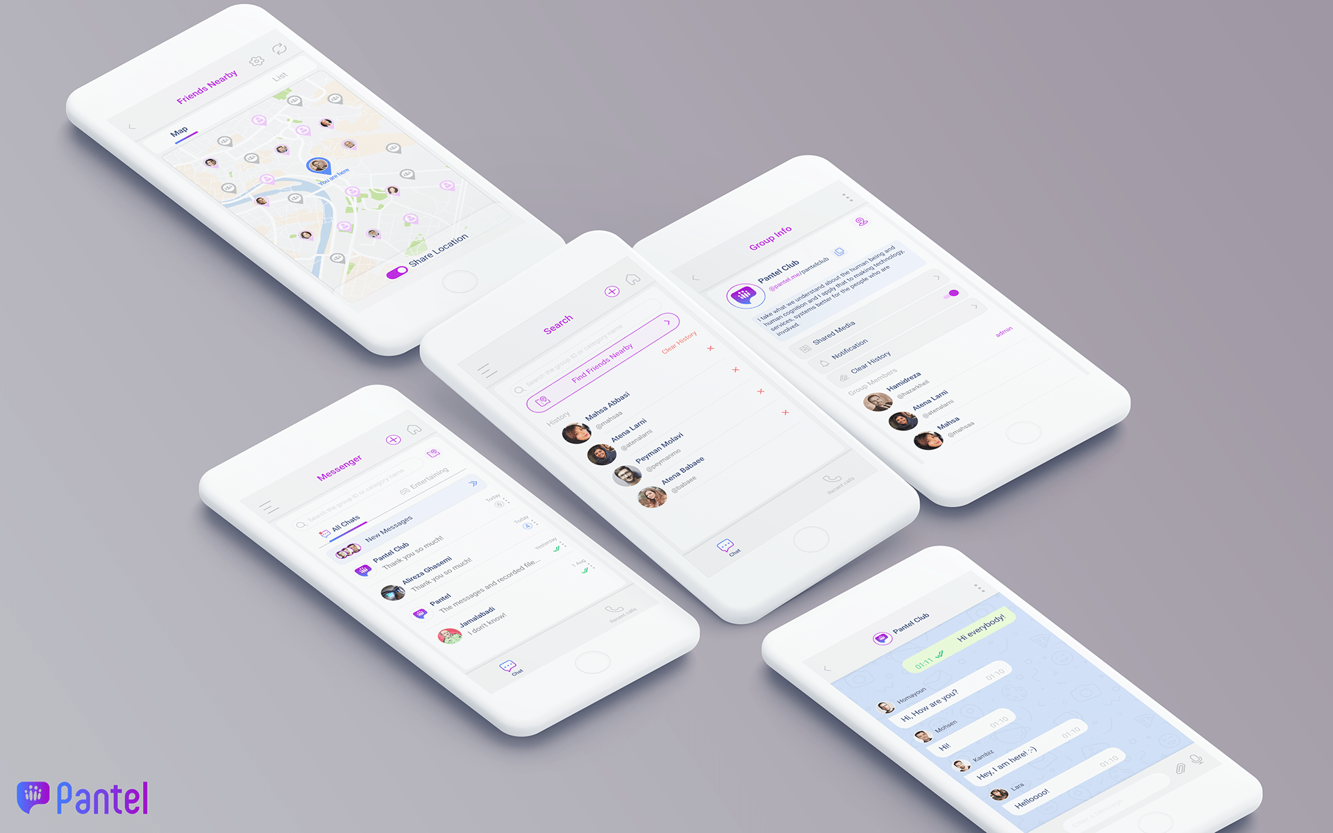 Pantel app screen 1